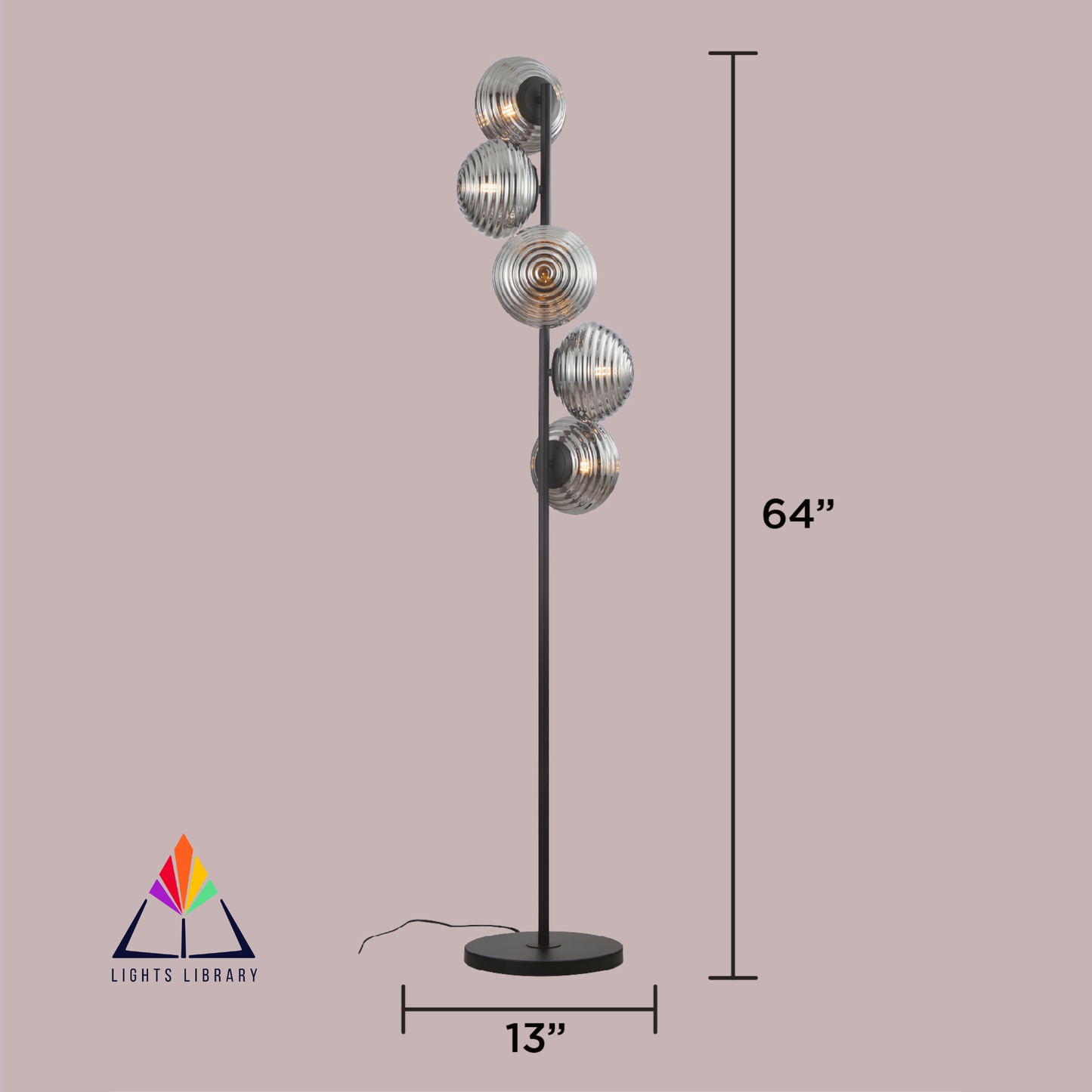 Rippled Radiance Floor Lamp