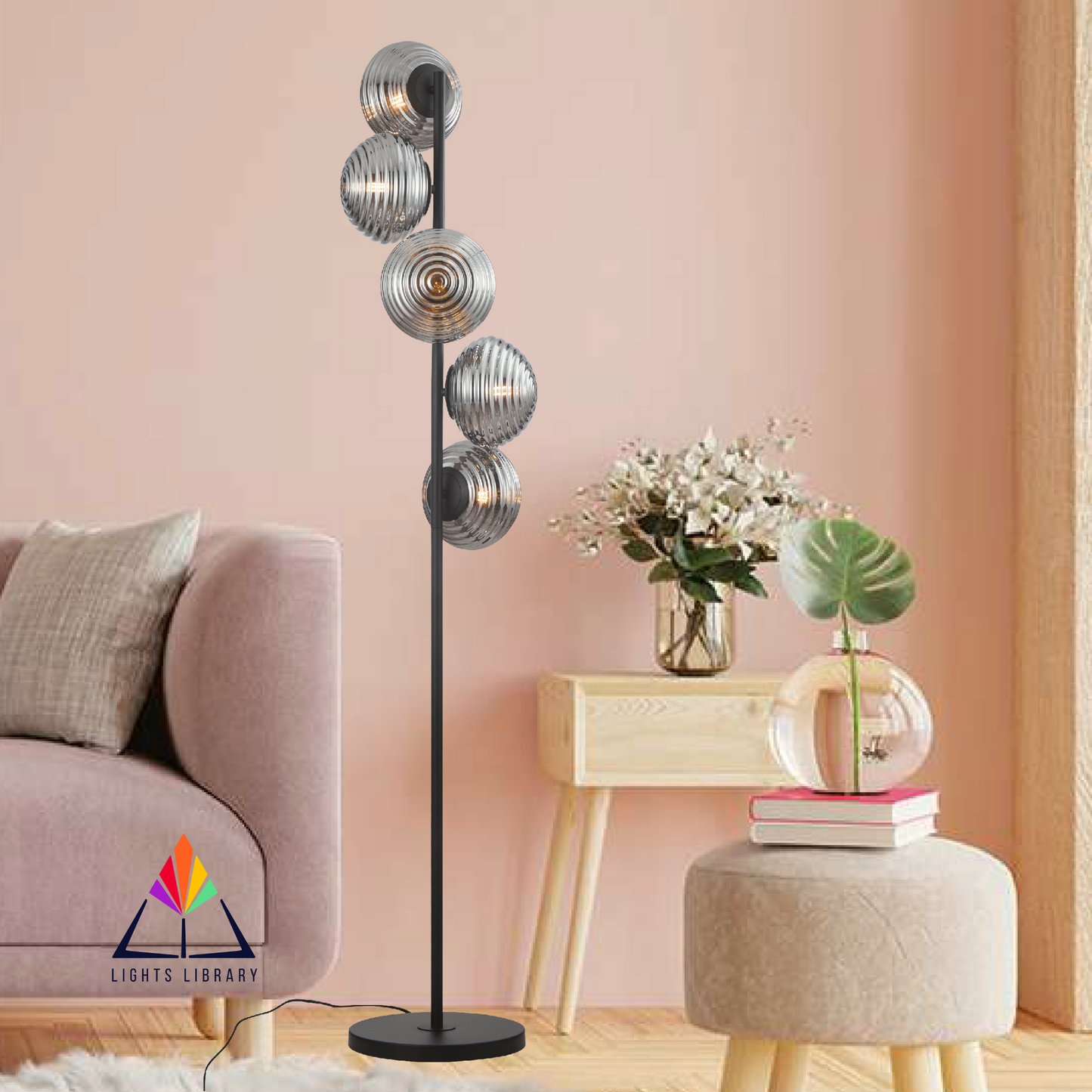 Rippled Radiance Floor Lamp