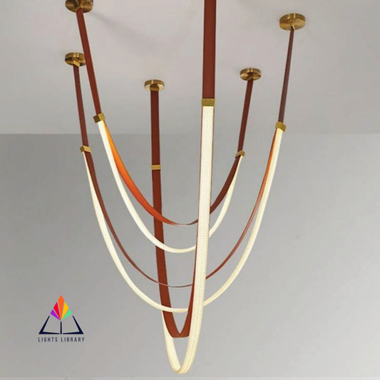 Aurora Drift: Sculptural LED Chandelier