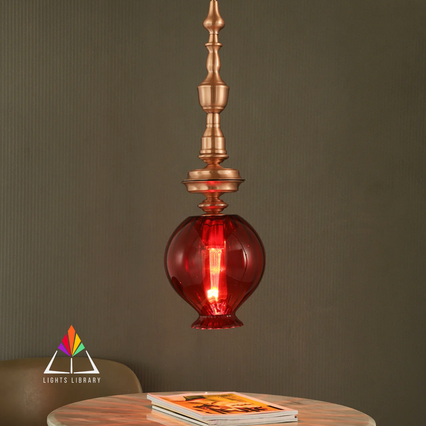 Nicole Red Pendant Light