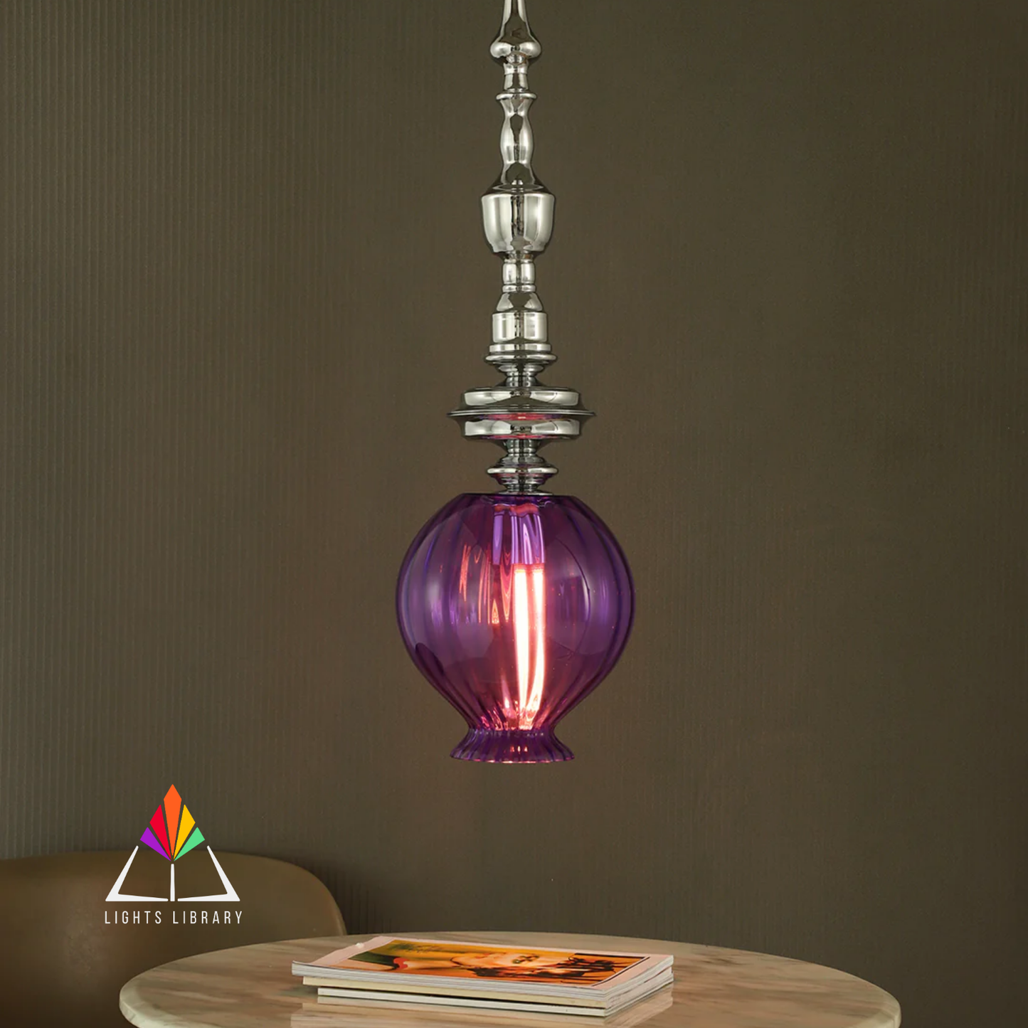 Nicole Purple Pendant Light