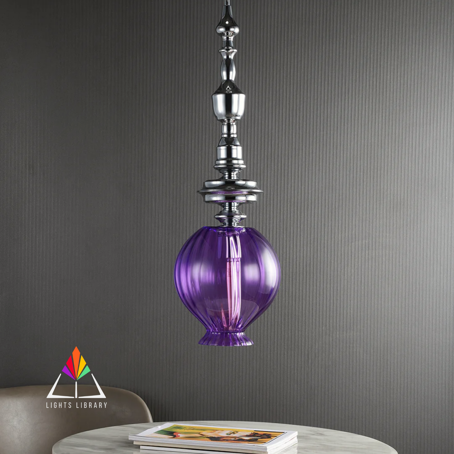 Nicole Purple Pendant Light