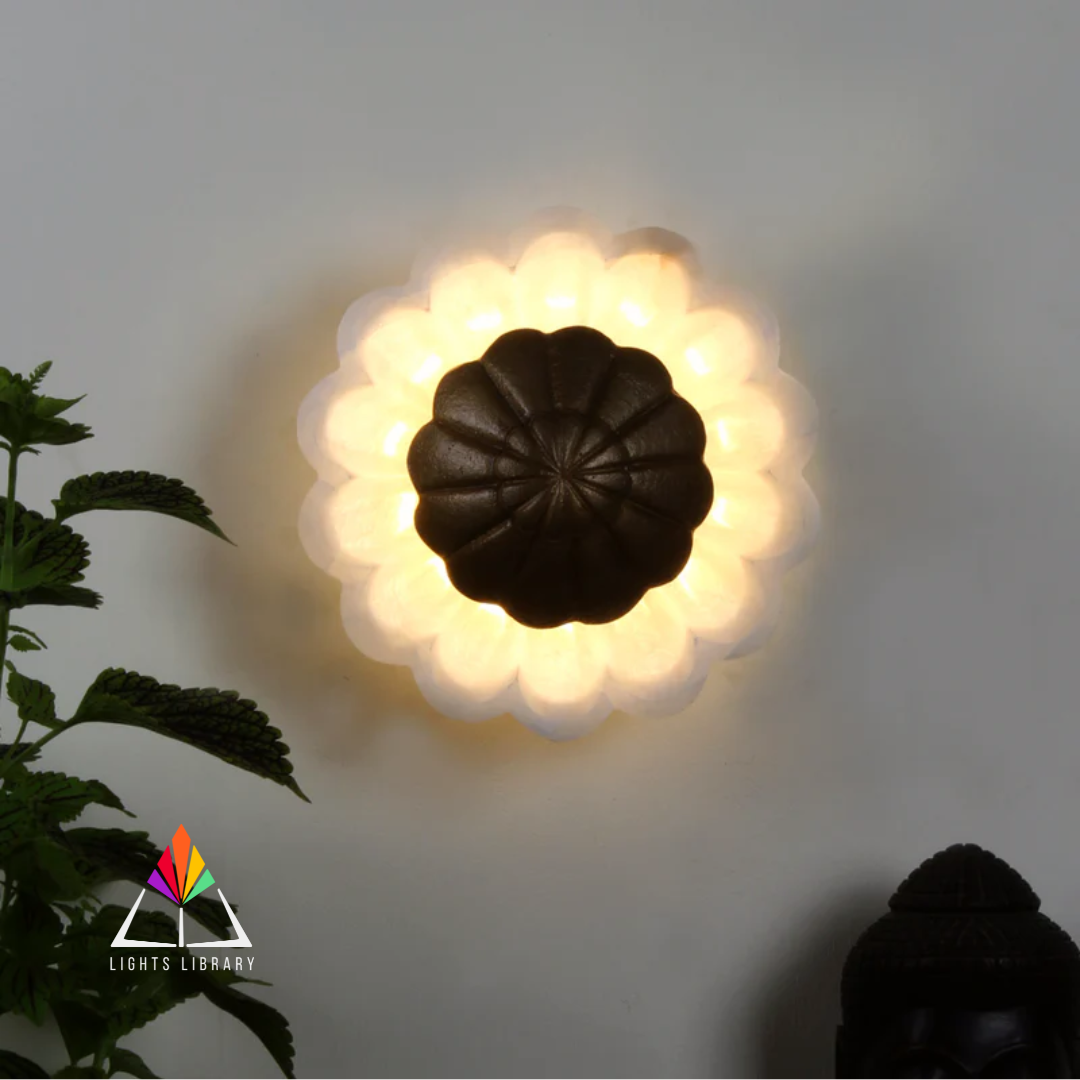 Frosted Blossom Wall Light