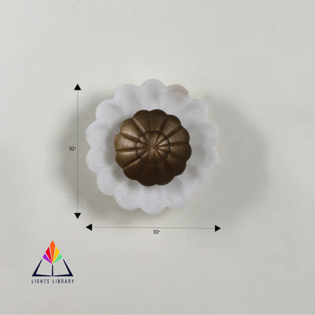 Frosted Blossom Wall Light