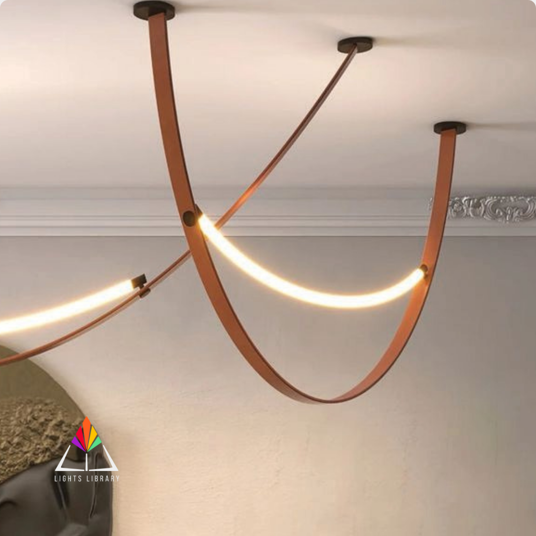 Eclipse Arc: Minimalist Curved LED Ceiling Light