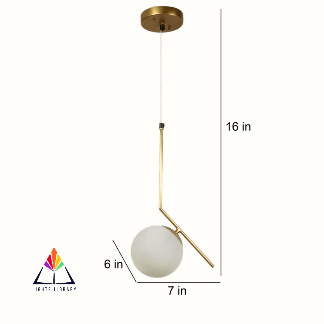 Frosted Orb Pendant Light