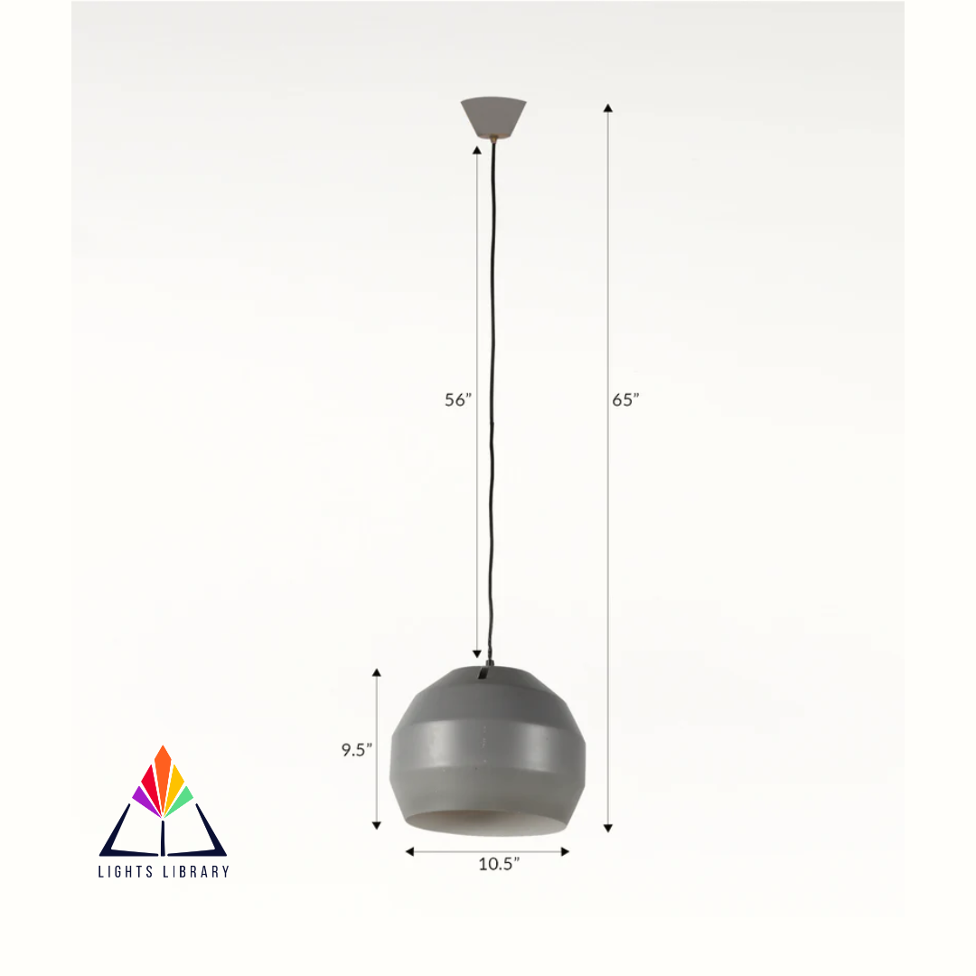 Modern Grey Dome Pendant