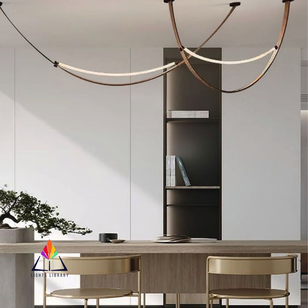 Eclipse Arc: Minimalist Curved LED Ceiling Light