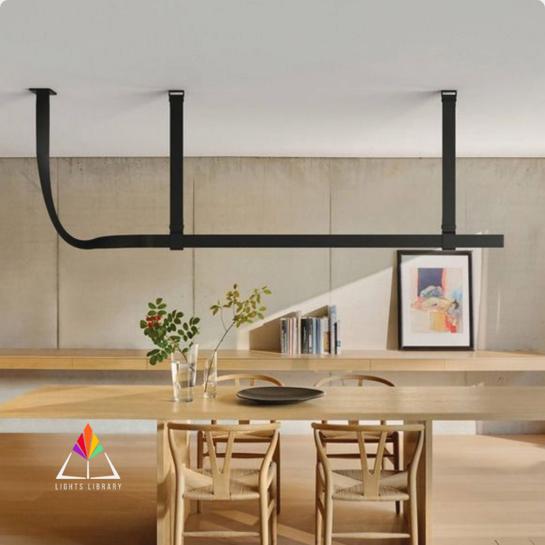 Linear Flow: Contemporary Suspended LED Light