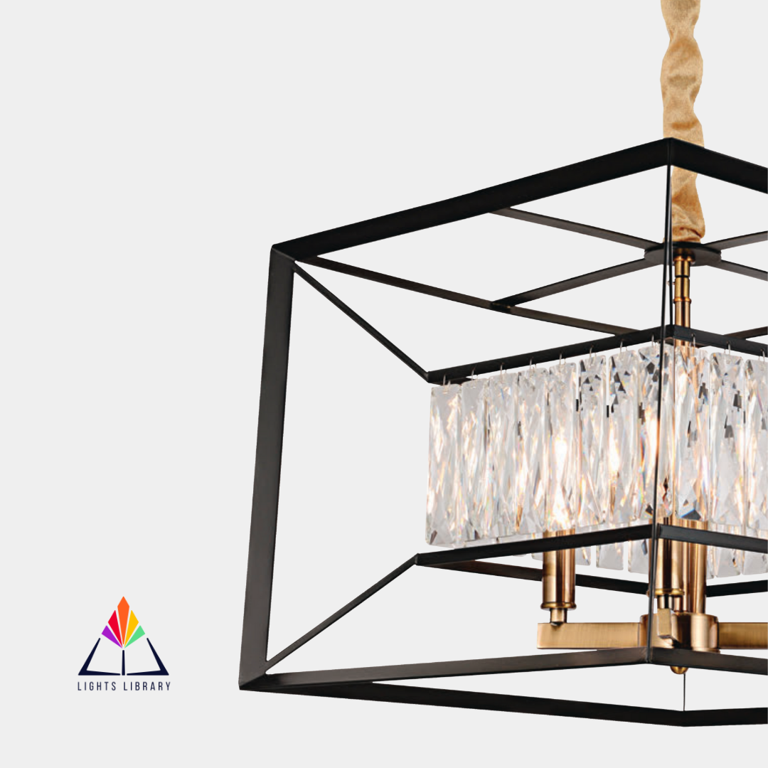 Prism Frame: Geometric Crystal Chandelier