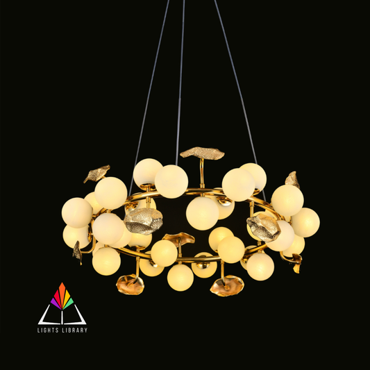 Golden Orbit Chandelier