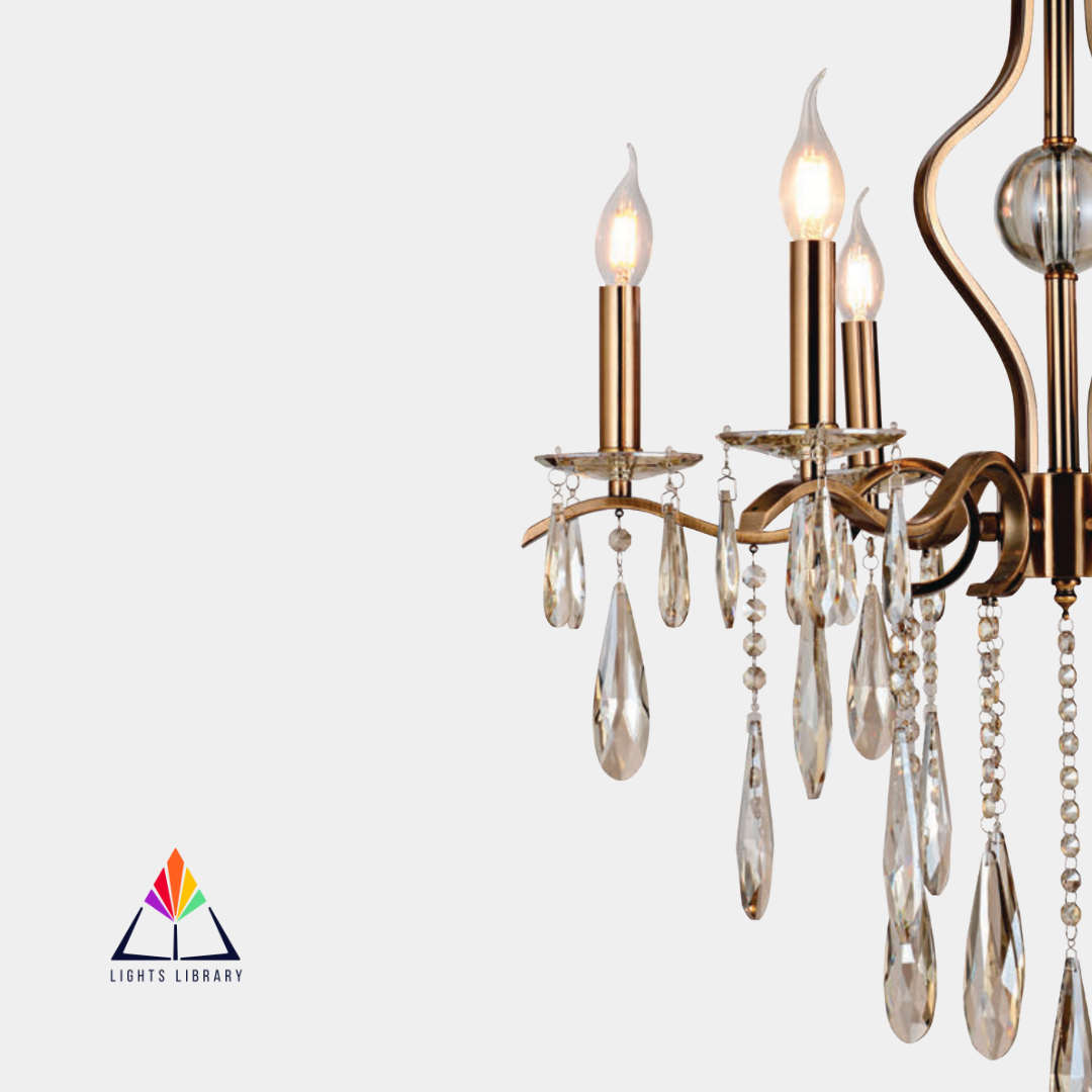 Regal Glow: Vintage Crystal Chandelier