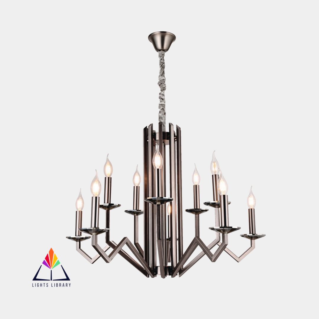 Zigzag Majesty: Modern Geometric Chandelier