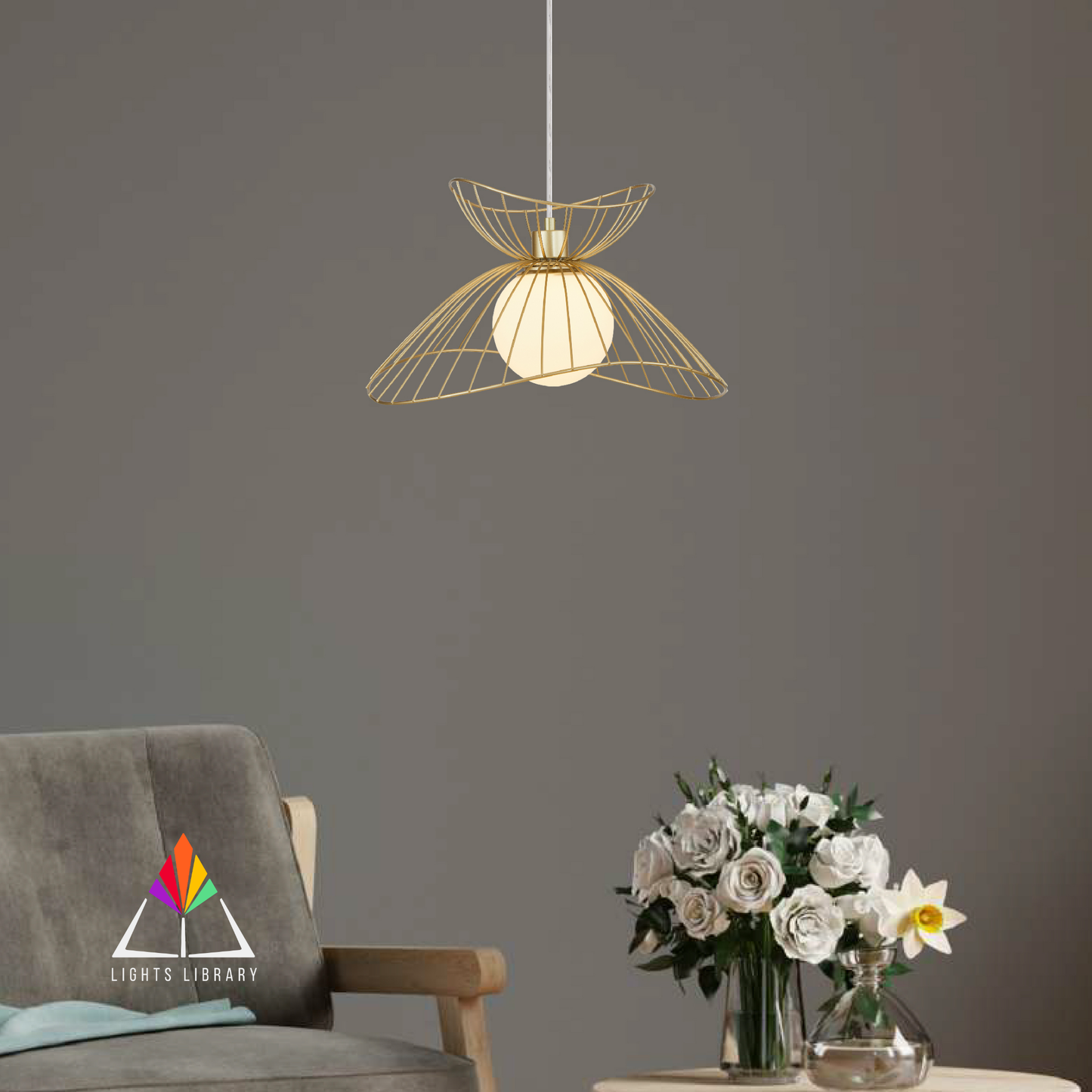 Golden Petal Pendant Light