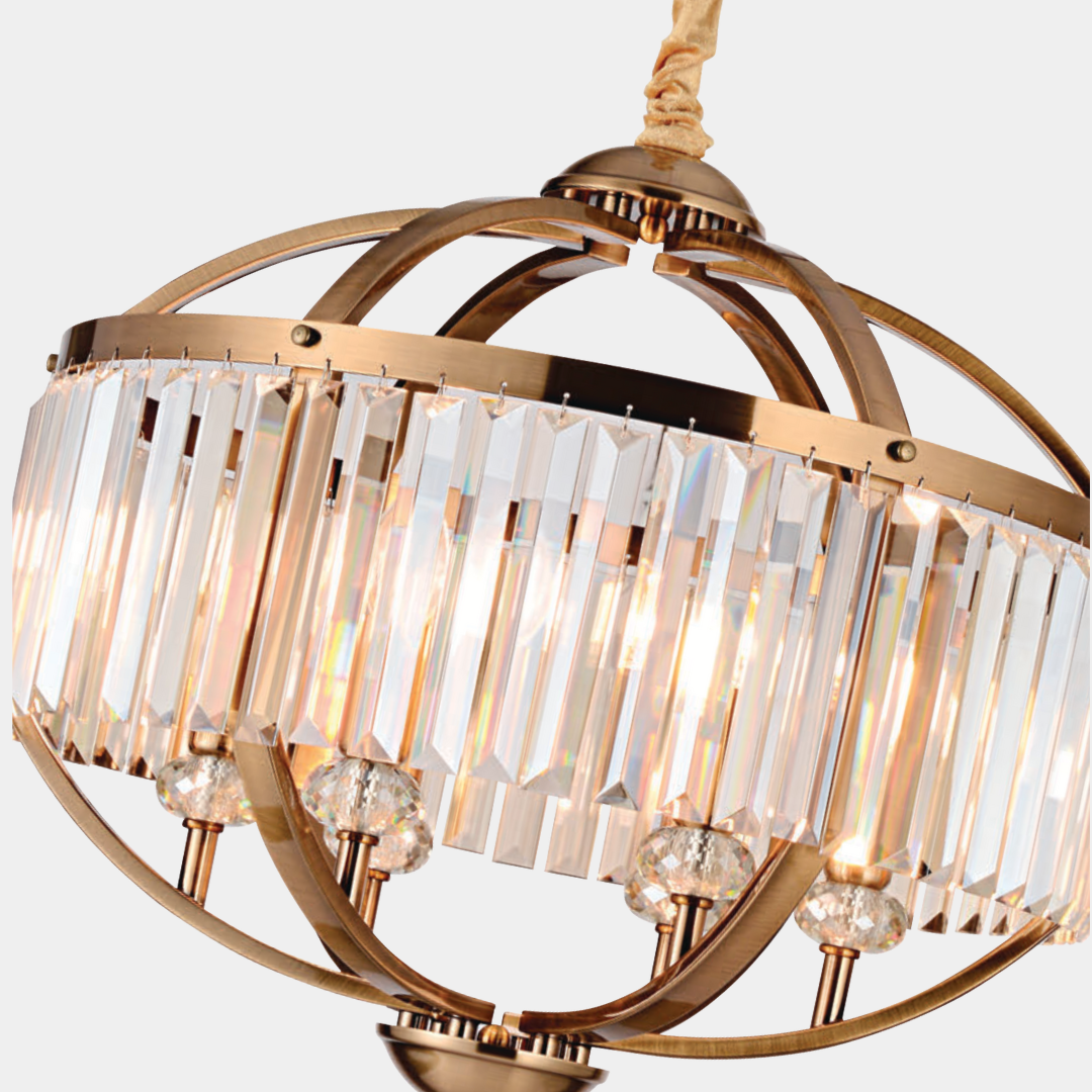 Luxe Orb: Crystal Globe Chandelier