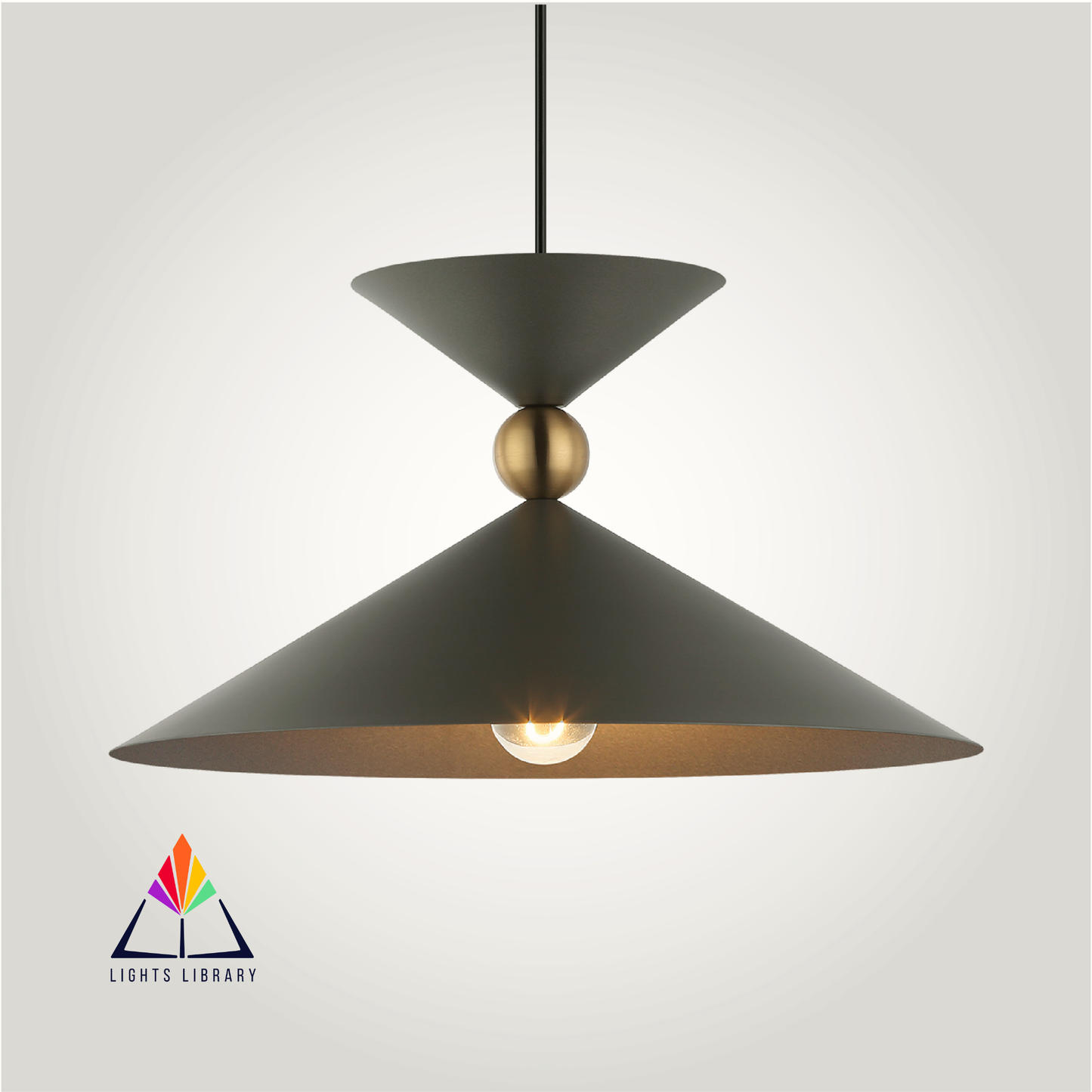 Enchanting Ebony Ellipse Hanging Light