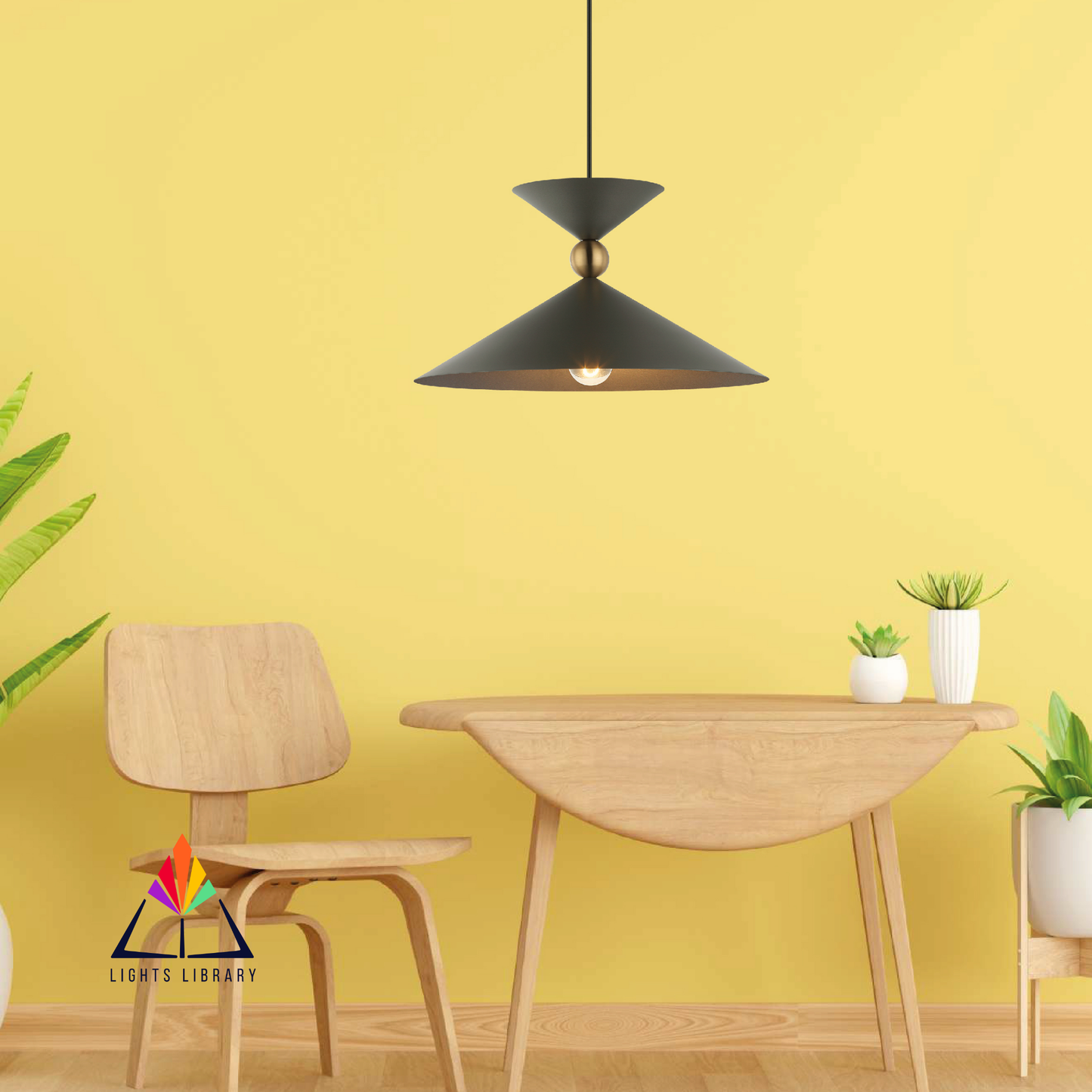 Enchanting Ebony Ellipse Hanging Light