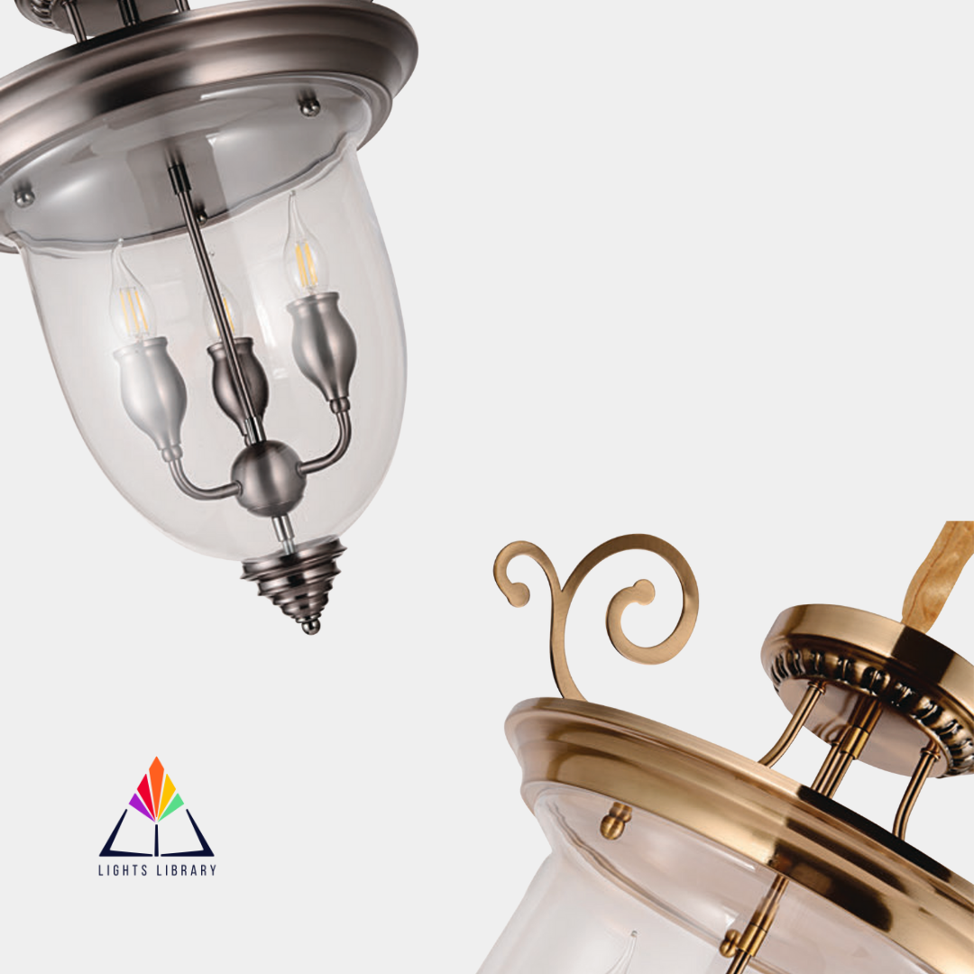 Victorian Charm: Classic Glass Lantern Chandelier