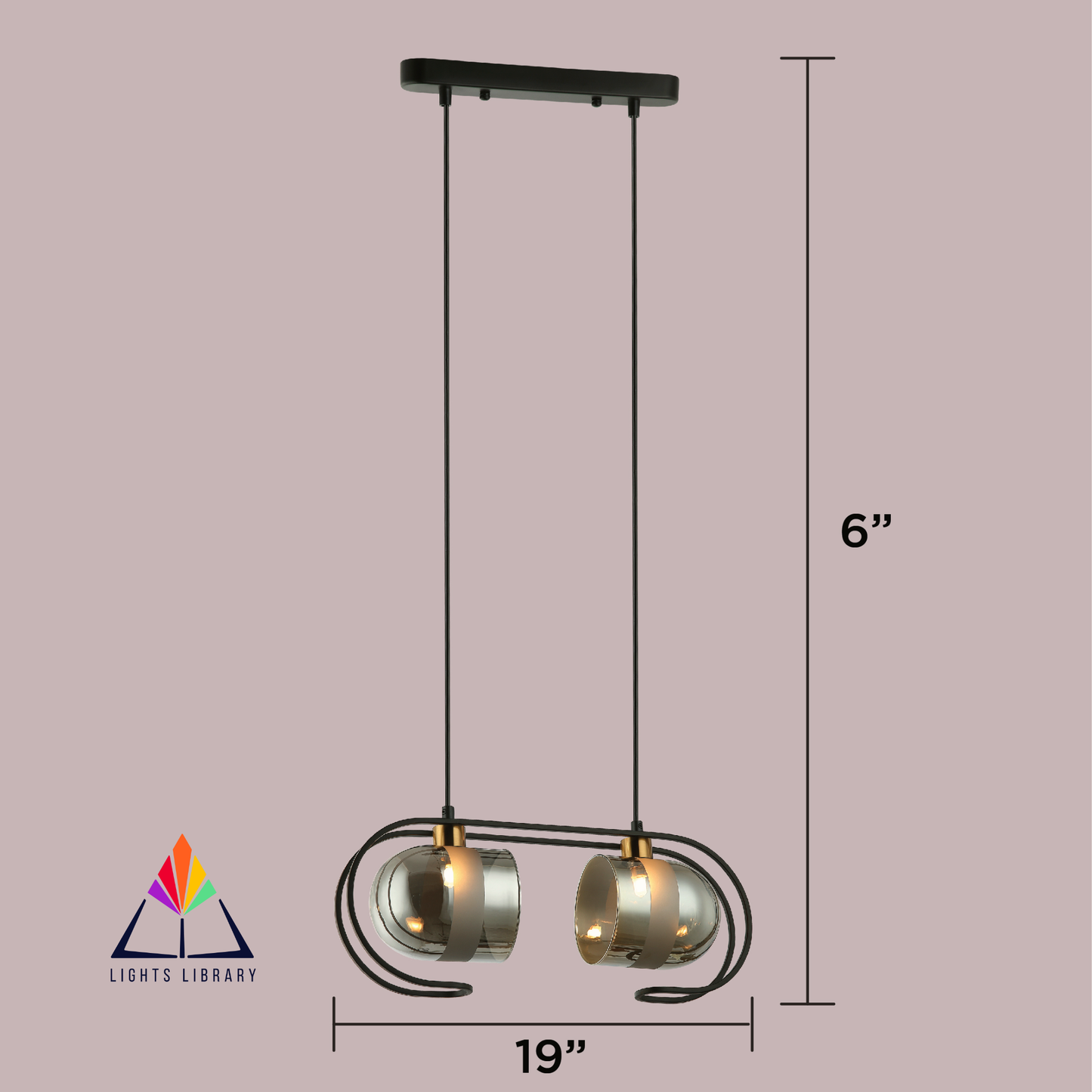 Twin Sphere Pendant Light