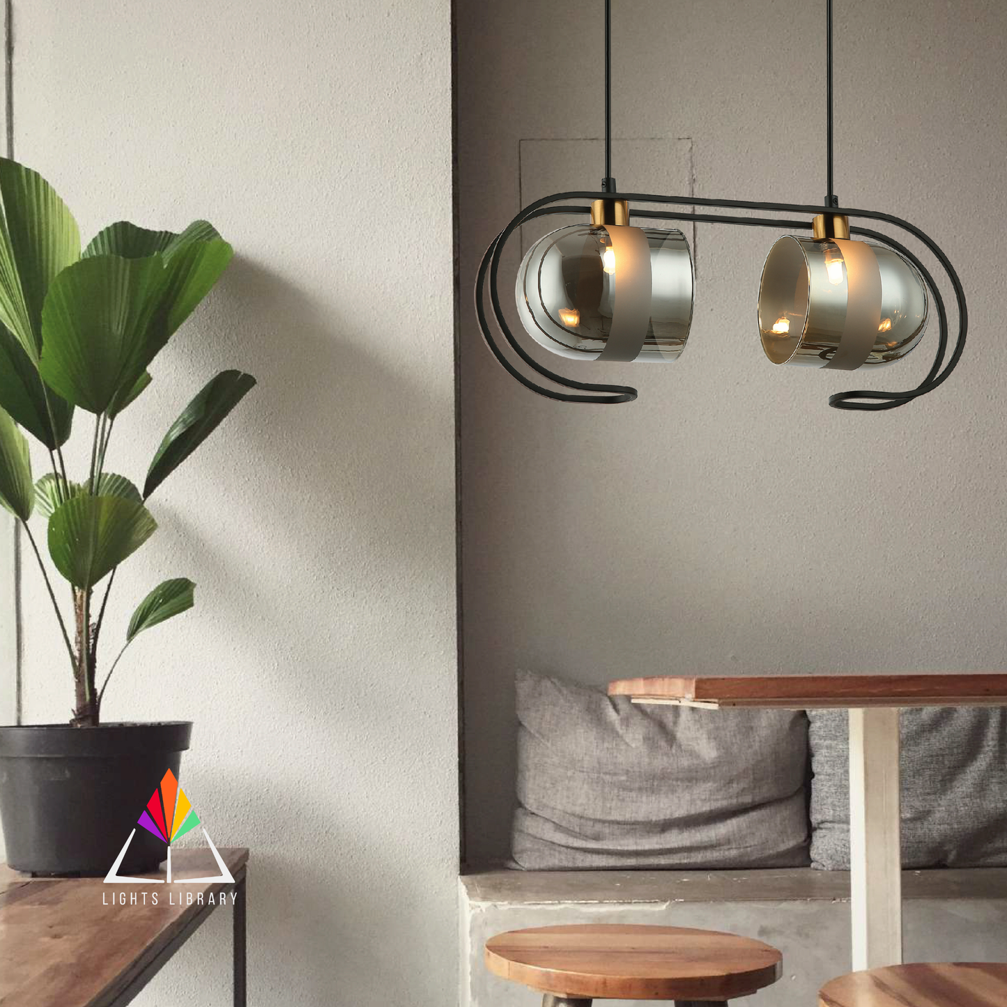 Twin Sphere Pendant Light