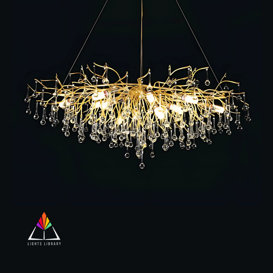 Aurora: Nature-Inspired Crystal Branch Chandelier