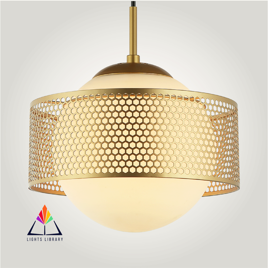 Golden Glimpse of Greece Pendant Light