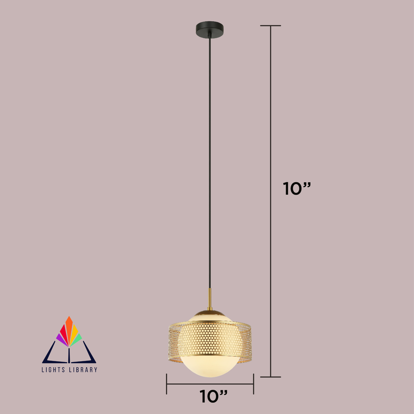 Golden Glimpse of Greece Pendant Light