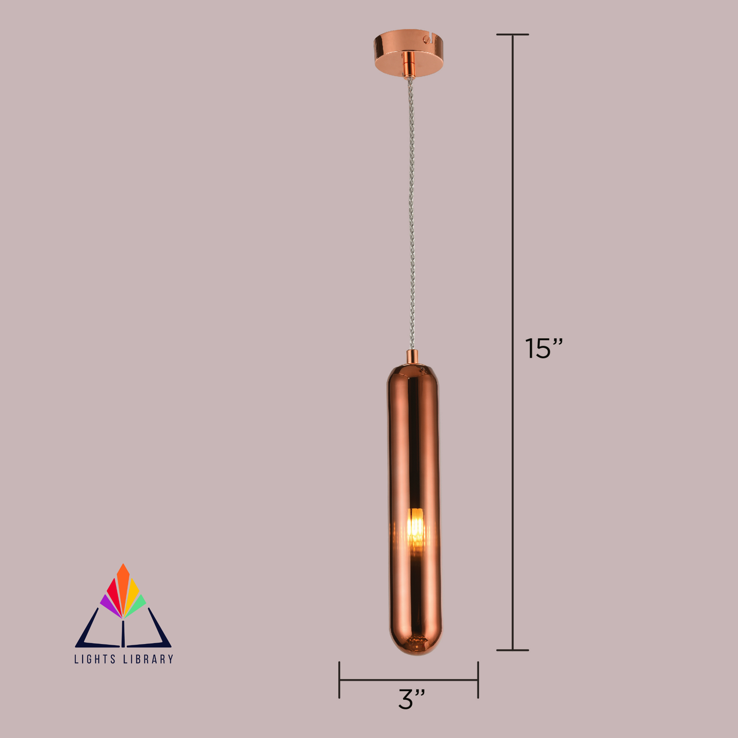 Satin Shine Suspension Light