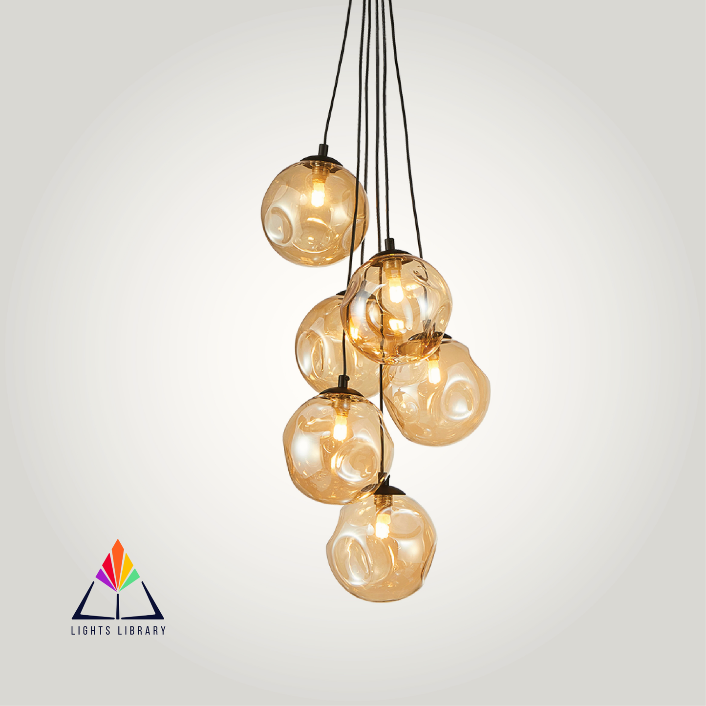 Amber Glow Cluster Hanging Light