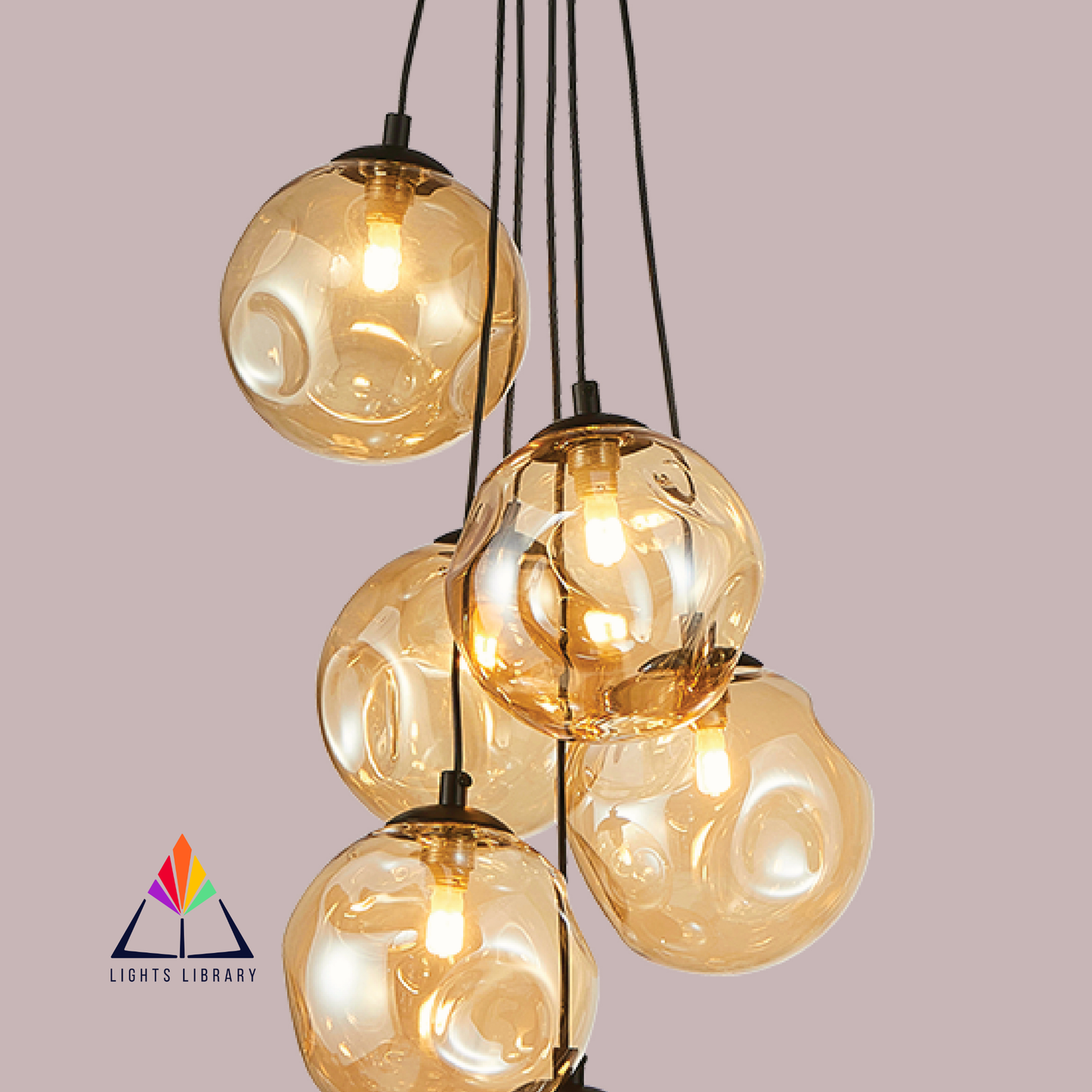 Amber Glow Cluster Hanging Light