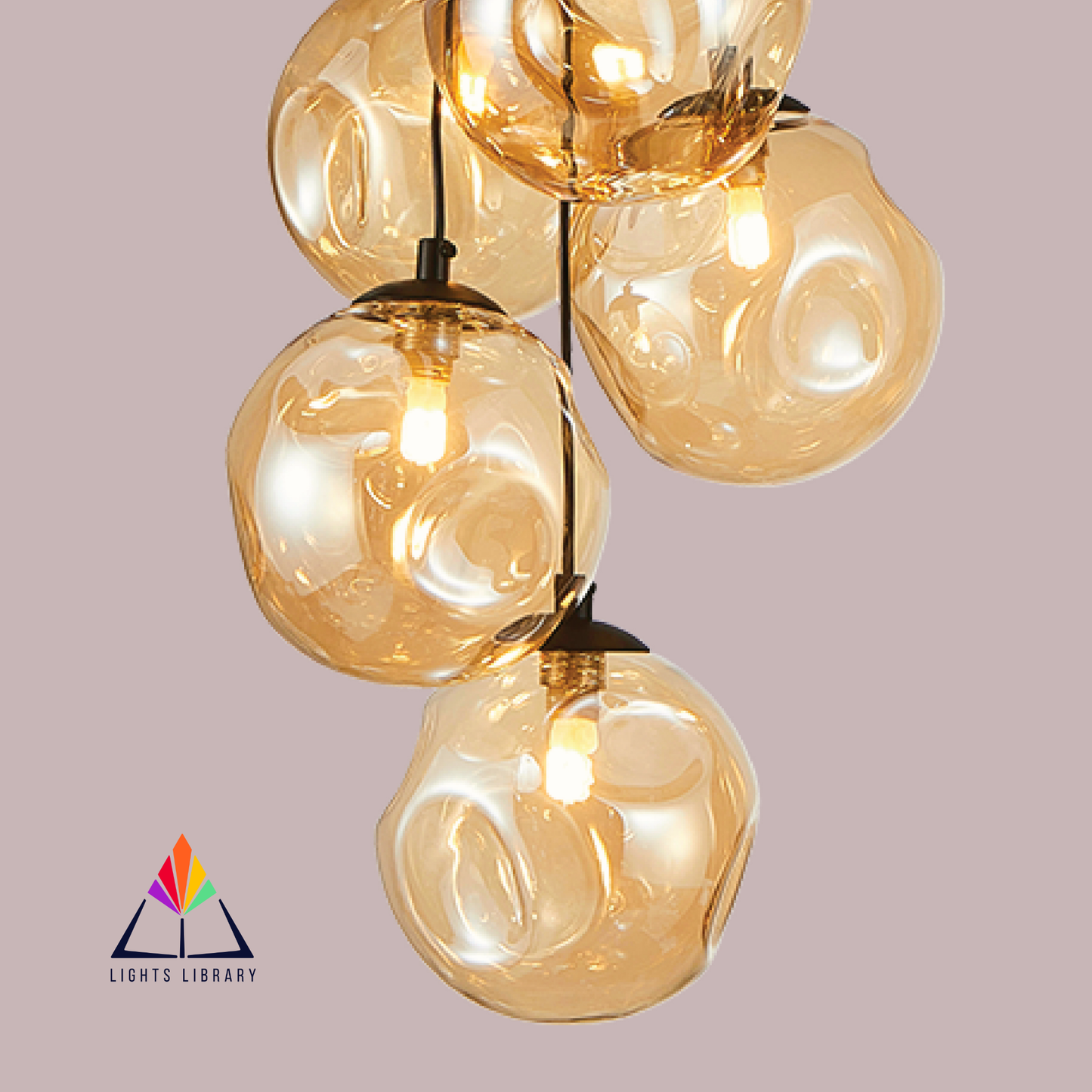 Amber Glow Cluster Hanging Light