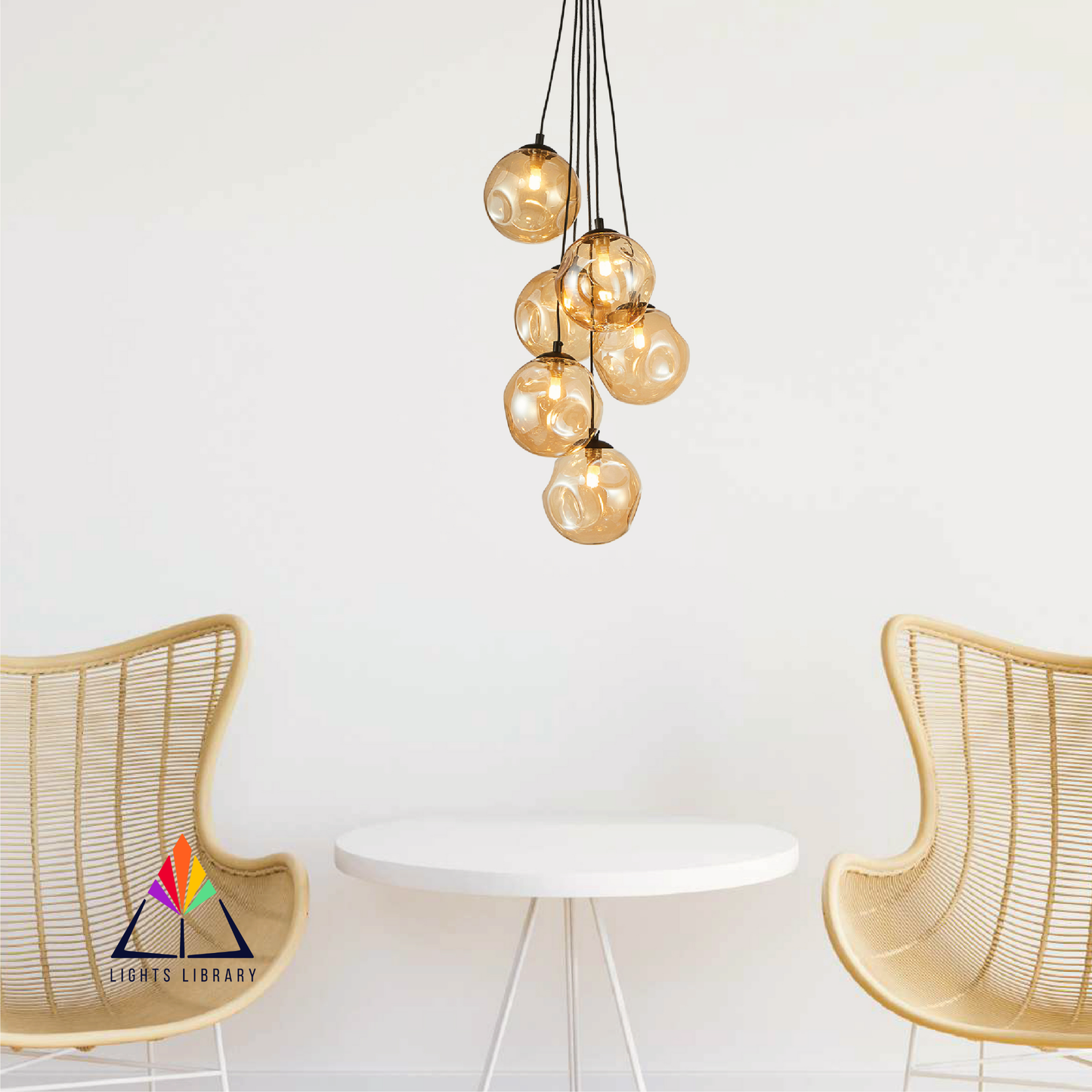 Amber Glow Cluster Hanging Light