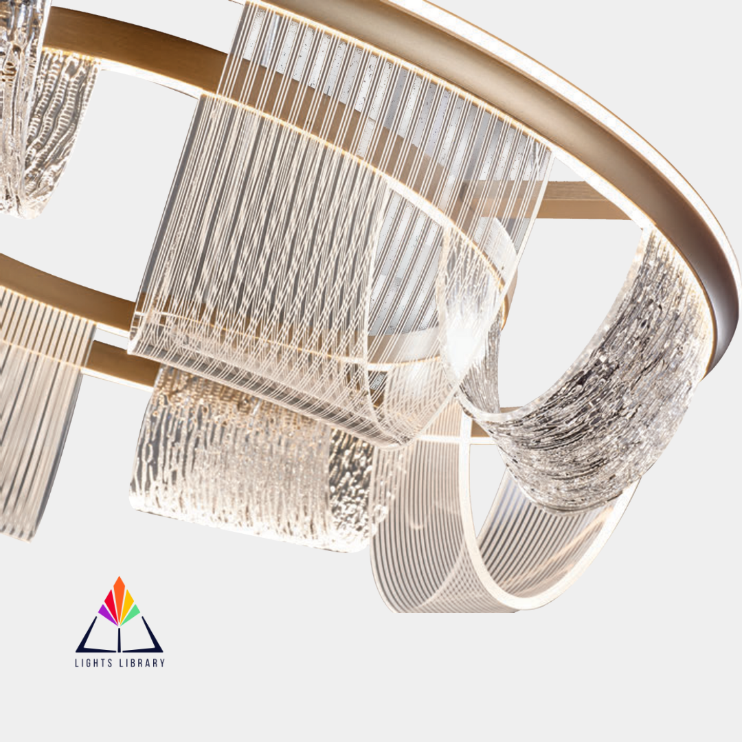 LuxeWave Crystal LED Chandelier