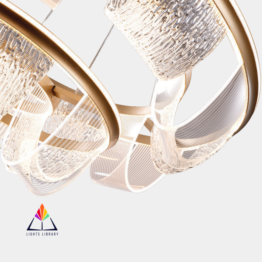 Grand LuxeWave Double-Tier Crystal LED Chandelier