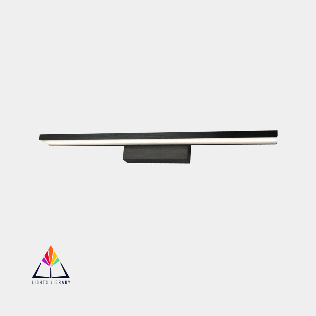 Sleek Black LED Vanity Wall Light