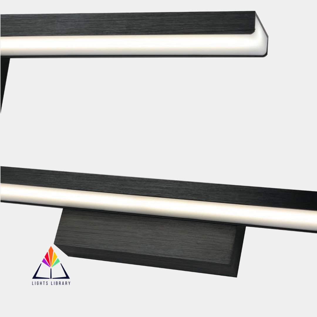 Sleek Black LED Vanity Wall Light