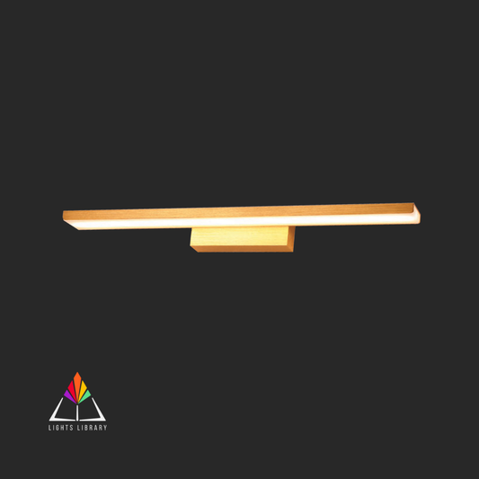 Minimalist Oak LED Vanity Light