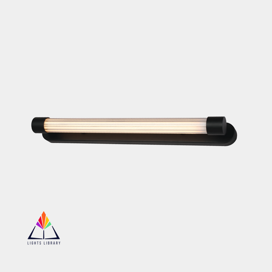 Modern Black Ribbed LED Vanity Light