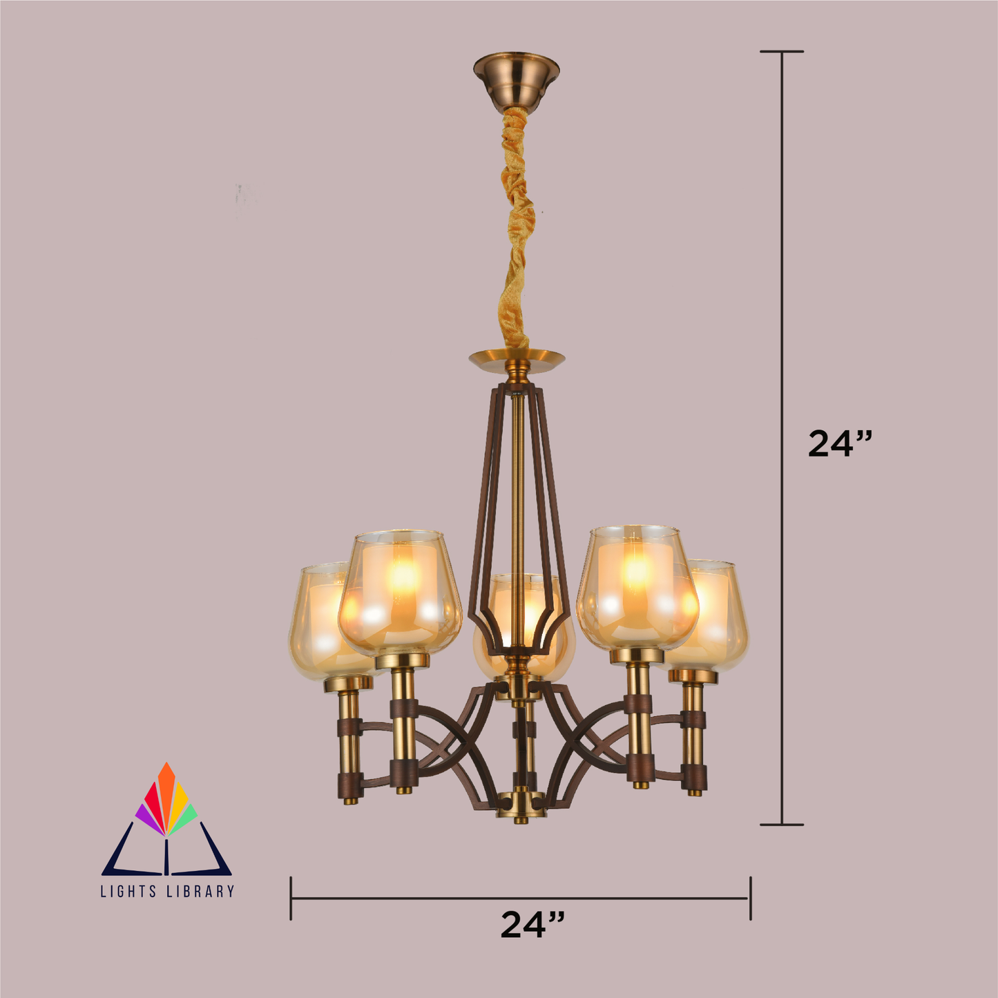 Solitaire Sun Suspension Chandelier
