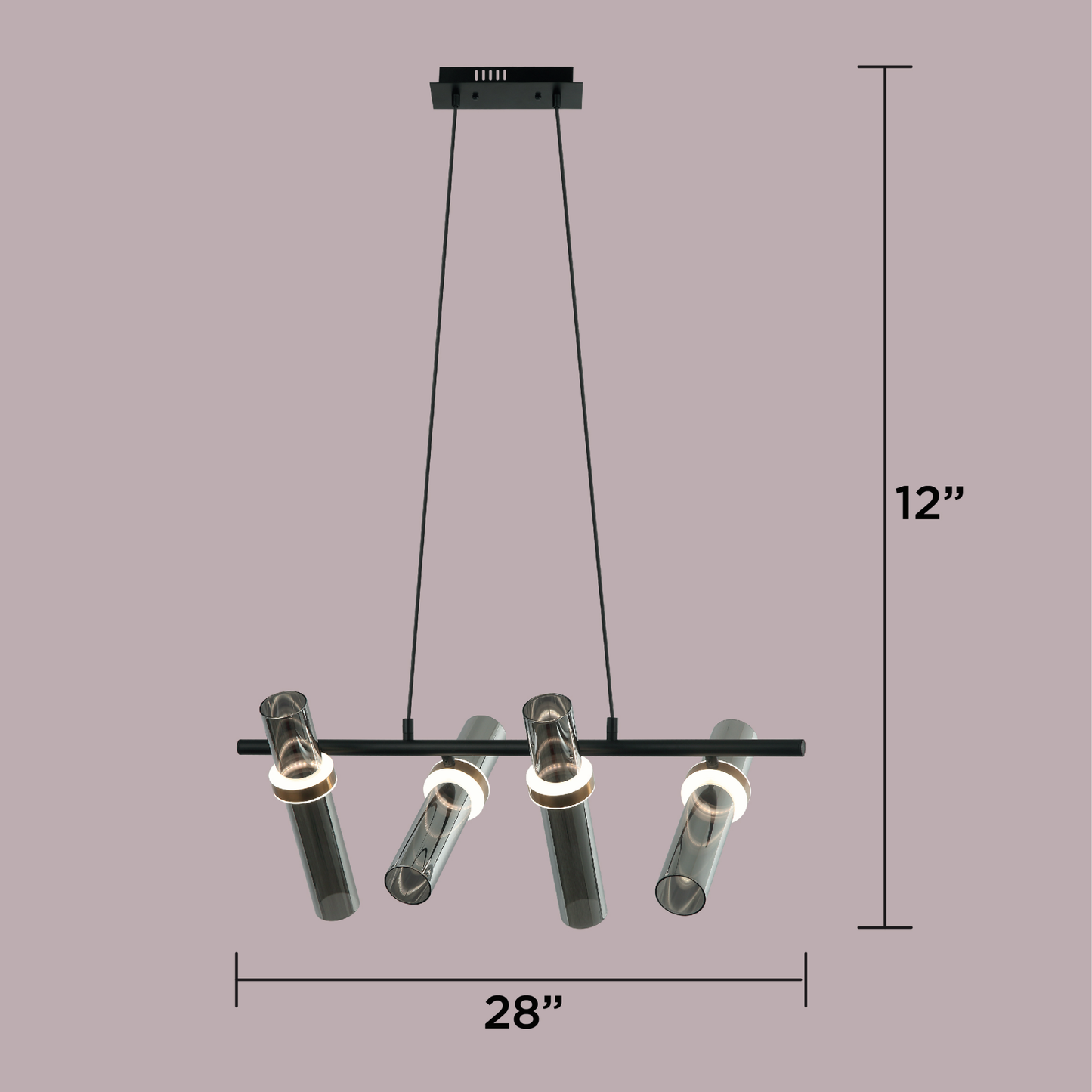 Eclipse Tube Chandelier